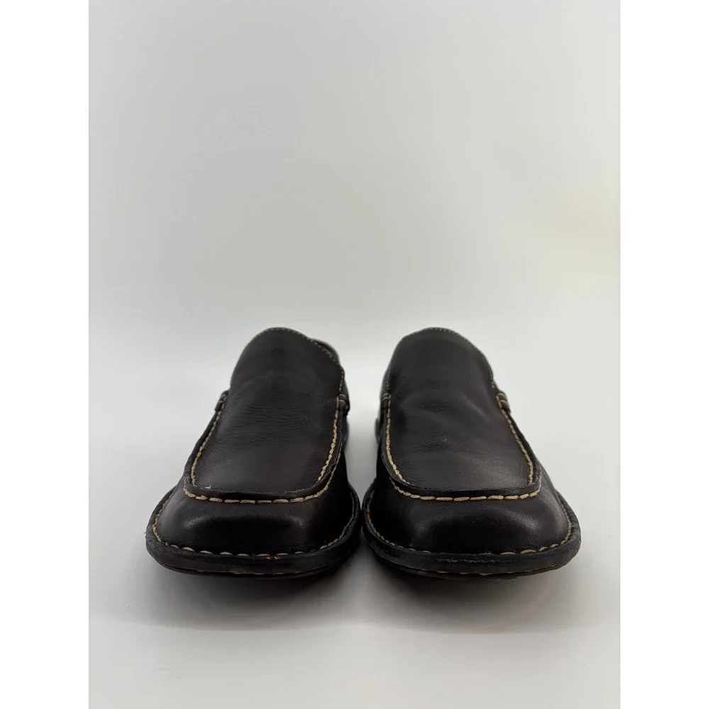 Born Mens Leather Loafers Dark Brown Slip On Driving Shoes Size 11.5 H489-302